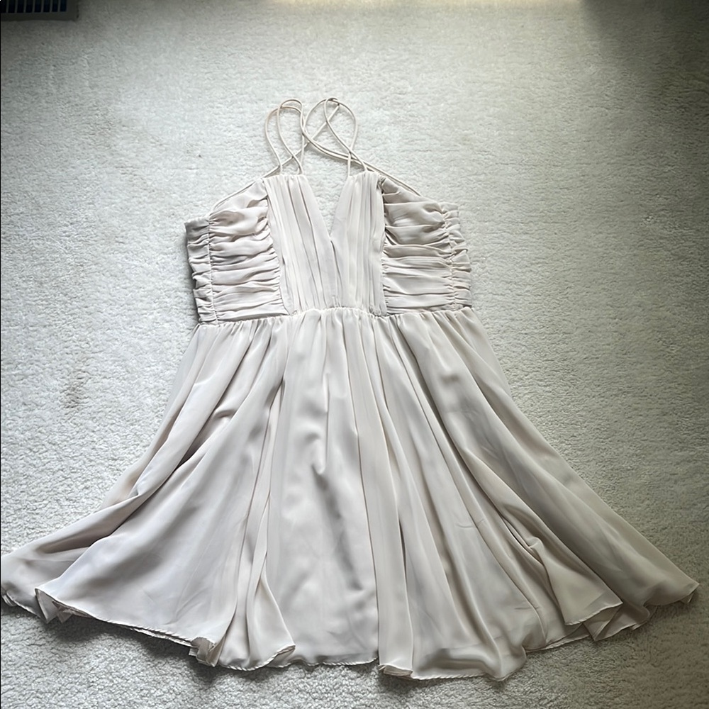 Elegant Cream Halter Dress size 6